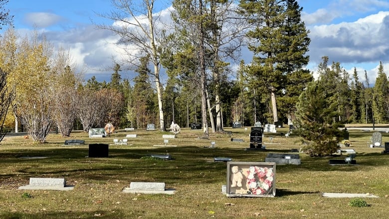 A cemetery.