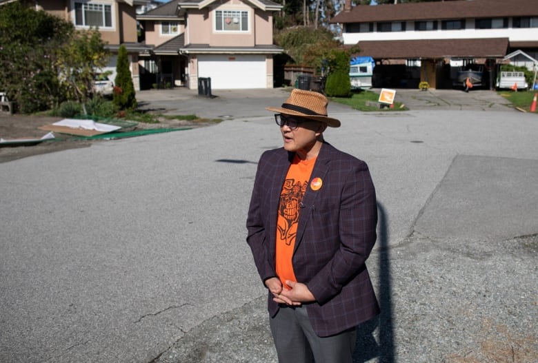 Richmond Centre candidate Henry Yao with the BC NDP is pictured in his riding in Richmond, British Columbia on Friday, September 27, 2024. 