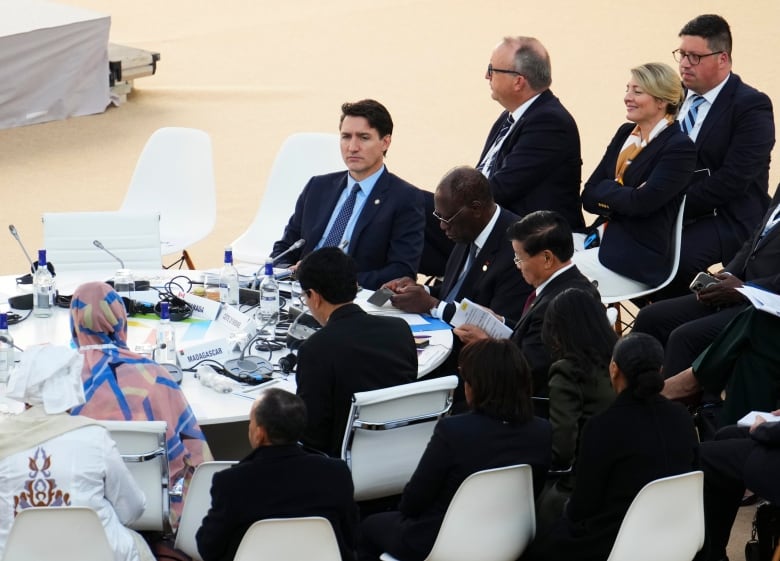 Prime Minister Justin Trudeau takes part in the Francophonie Summit in Paris on Oct. 5, 2024.