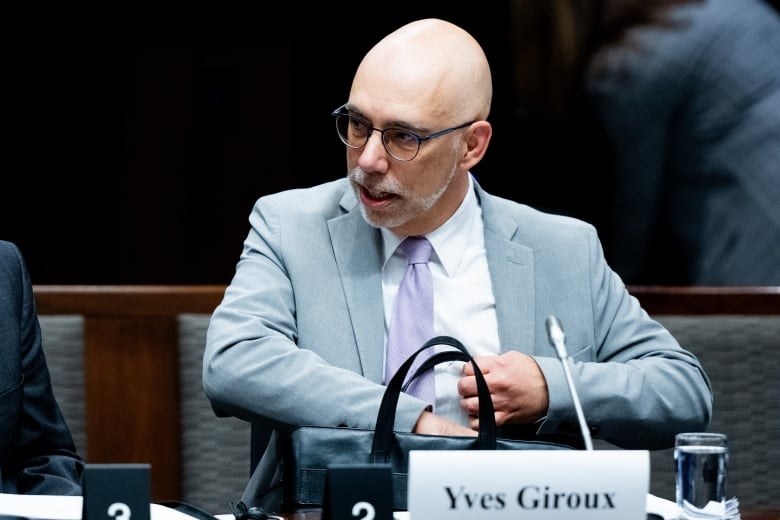 Parliamentary Budget Officer Yves Giroux waits to appear before the Standing Committee on National Security, Defence and Veterans Affairs (SECD) at the Senate in the Parliamentary Precinct of Ottawa, on Monday, June 3, 2024.