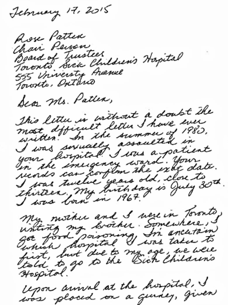 Photo of Susanne Barrow's hand written letter. 