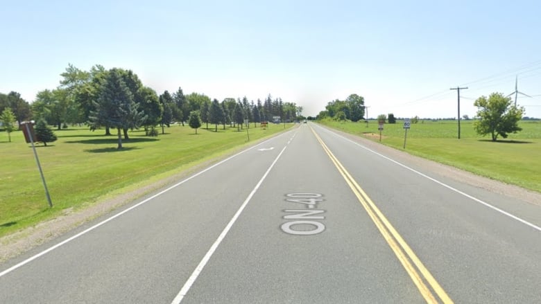 A county roadway.