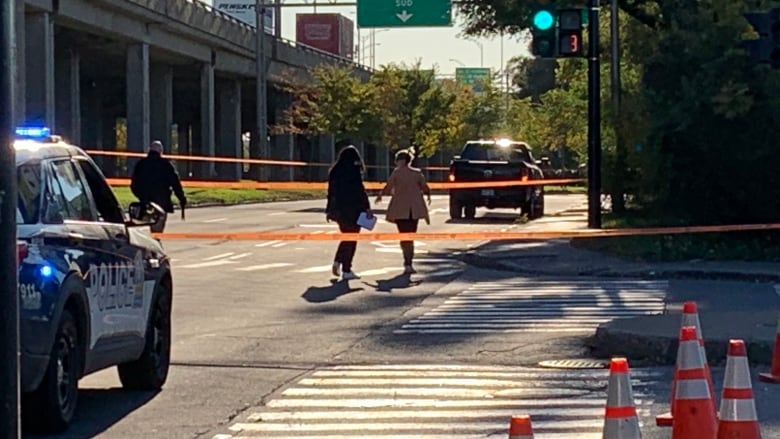 two people walking