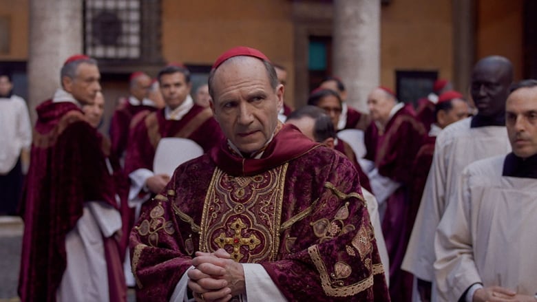 Man in papal garb looking concerned