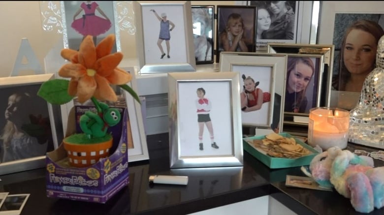 Photo frames lying on a table.