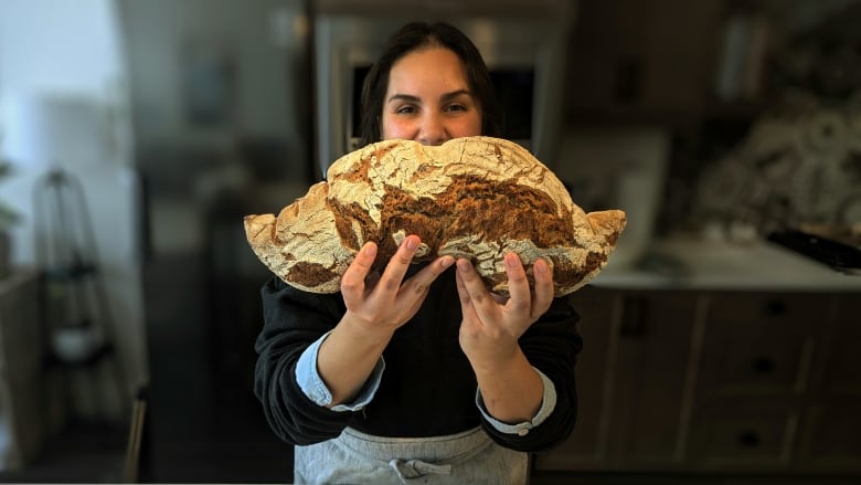 Muna Basahi is a London-based baker who combined created this loaf of moustache shaped sourdough to raise awareness for men's mental health for Movember