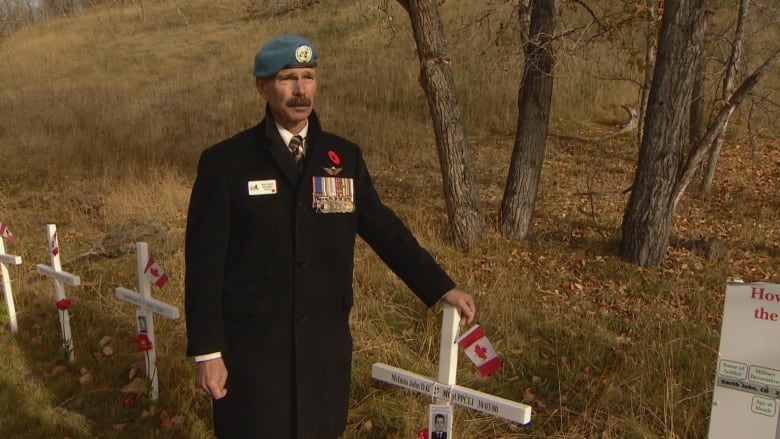 Kent Griffiths is the master of ceremony at this year's daily Field of Crosses from Nov. 1 until Remembrance Day.