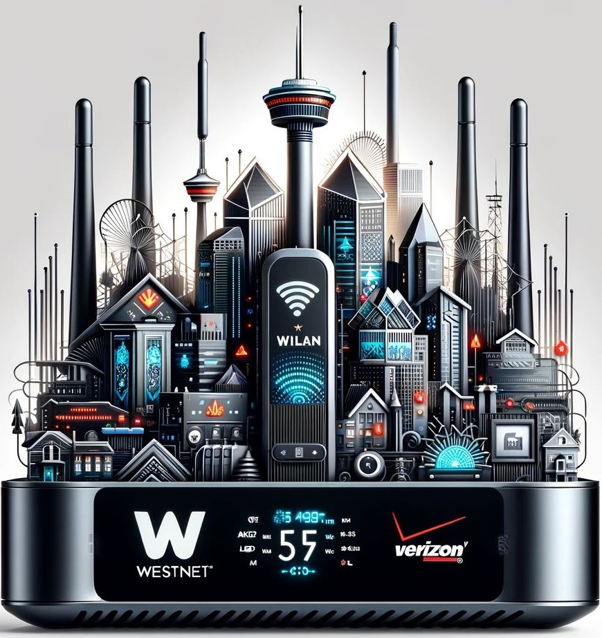 WestNet VPN Calgary network router infrastructure powered by Verizon AS701 — dedicated fibre backbone